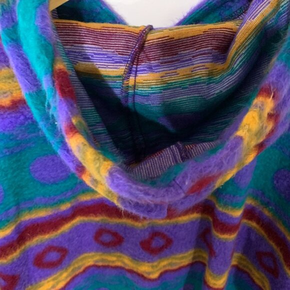 Jeans Wear Vintage Aztec Print Pullover, Hood, 1/4 Zip, 90s Indie Size Medium - Picture 14 of 16